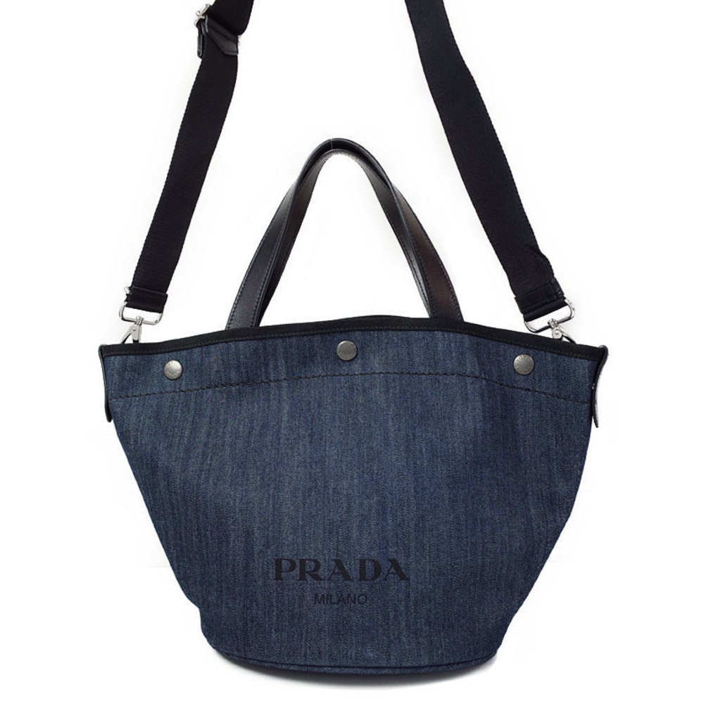 Prada Denim Small Tote Bag